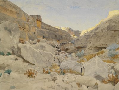 Landscape in Sinai by Adolf von Meckel